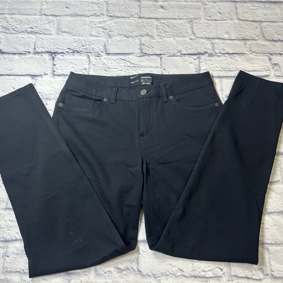 Nike Dri Fit Women's Slim Fit Black Pants. Size 6. - Picture 1 of 7